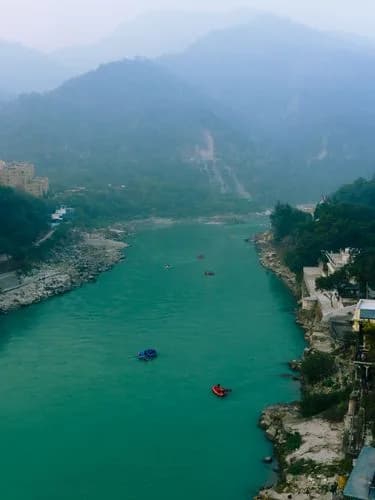 Byasi Rapids rafting spot on the Ganga, Rishikesh