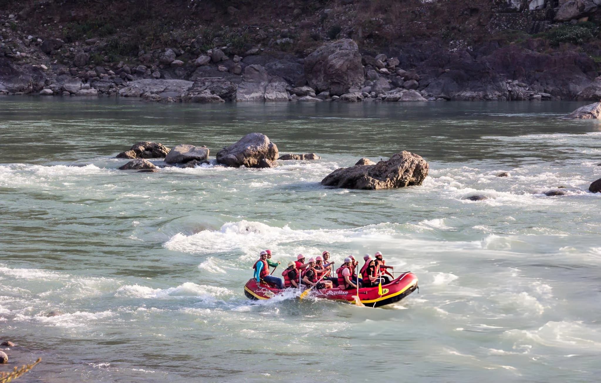 Brahmpuri to Nim Beach river rafting package on the Ganga